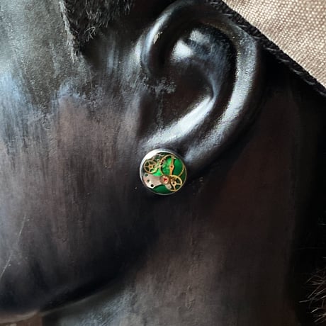 CLOPOA standard pierced earrings green【K0921】