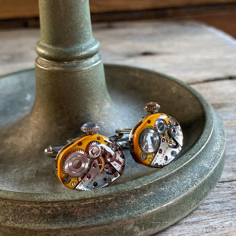 【K0675】antique movement colors cufflinks(ボックス付)