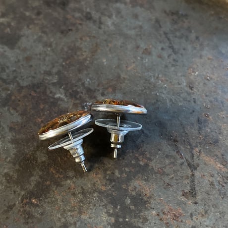 【K0616】 CLOPOA petit pierced earrings orange