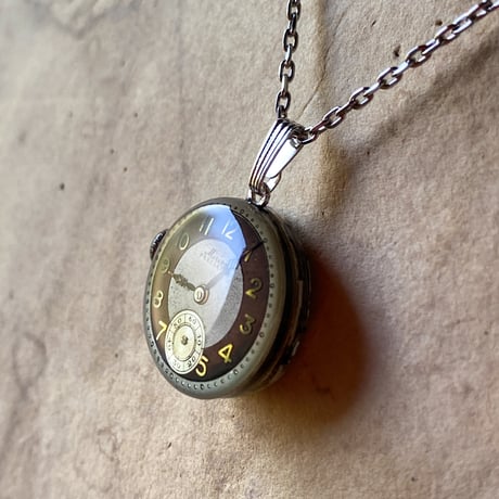 【企画展作品】antique dial&movement necklace【something special/S0009】