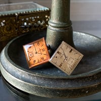 【企画展作品】antique dial square rhombus earrings【something special/S0019】