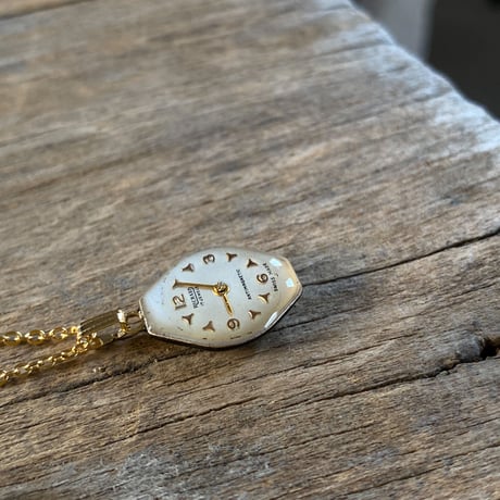 【K0611】 antique dial necklace K18GP