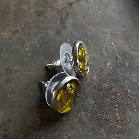CLOPOA petit pierced earrings yellow【K0568】