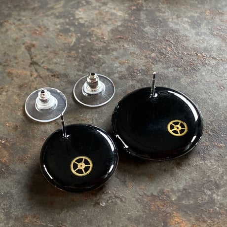【K0702】 antique color dialpierced earrings