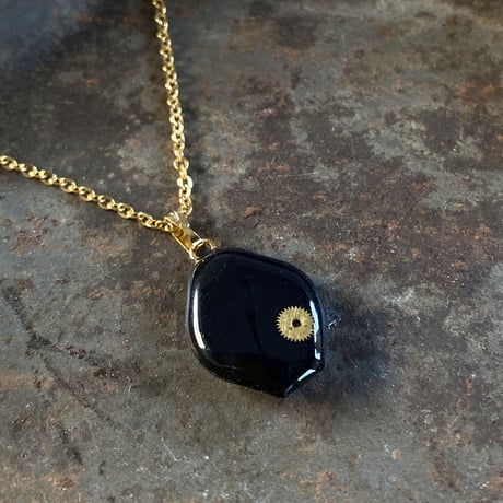 【K0611】 antique dial necklace K18GP