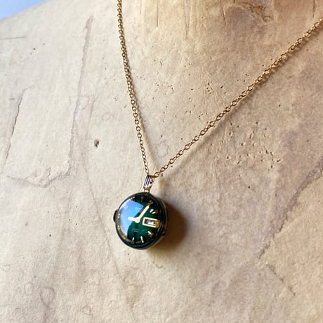 【企画展作品】antique dial&movement necklace K18GP【something special/S0010】