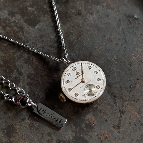 antique dial&movement necklace【K0716】