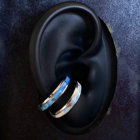 【企画展作品】CLOPOA standard 2way earcuff&rings “marine color”2本セット 【something special/S0031】