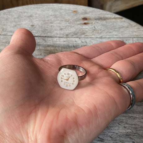 antique tonneau dial ring  #15.5【K0971】