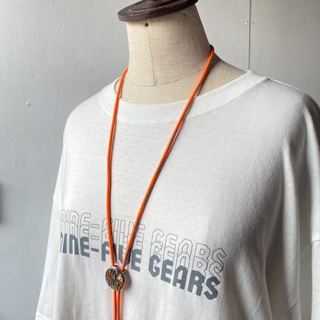 【K0638】 CLOPOA "NINE-FIVE GEARS" looptie necklace orange