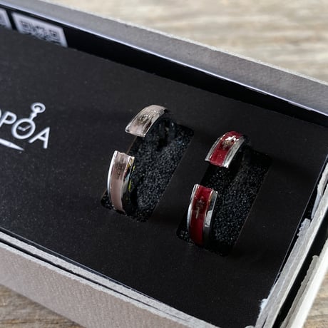 CLOPOA 2way earcuff&ring 2本セット burgundy×dusty pink【K0606】