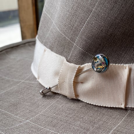 CLOPOA standard hatpin/lapel pin skyblue【K1001】