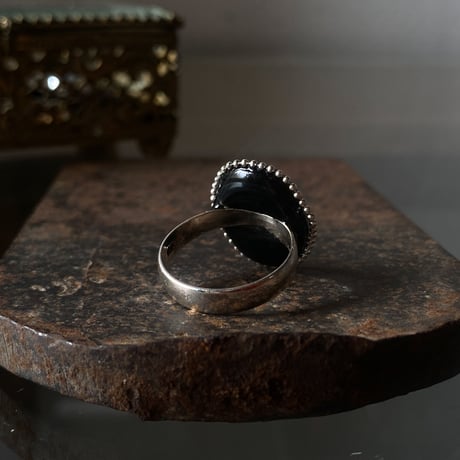 【企画展作品】antique lightgreen dial ring "ORIENT" SV925 #9【something special/S0015】