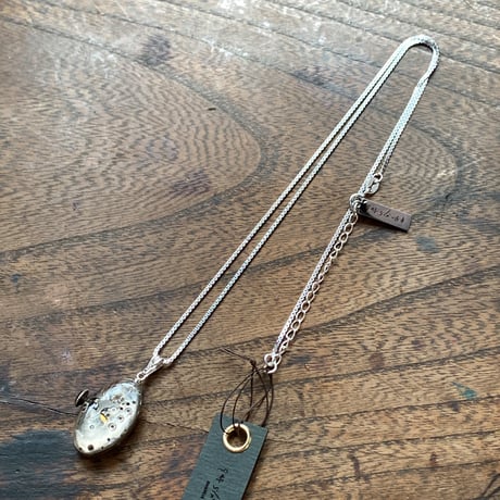 antique movement necklace "USA ELGIN" SV925【K0811】
