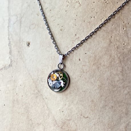 CLOPOA petit necklace green【K0908】