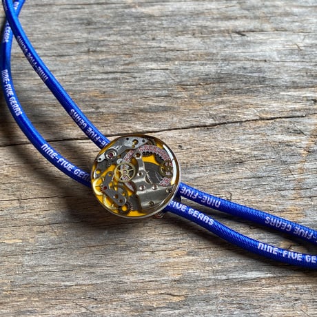 【K0639】 CLOPOA "NINE-FIVE GEARS" looptie necklace blue