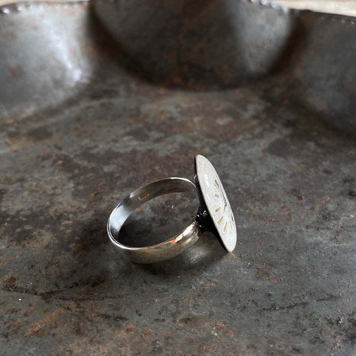 K0626】 dial ring SV925 13号(ボックス付) | 9時5分の歯車 オン