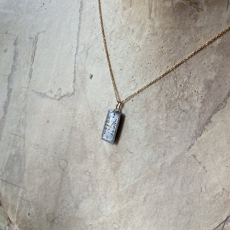 【new!!】antique rectangle necklace "WALTHAM" K18GP【K1031】