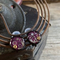 【K0677】CLOPOA BLACK standard earrings purple