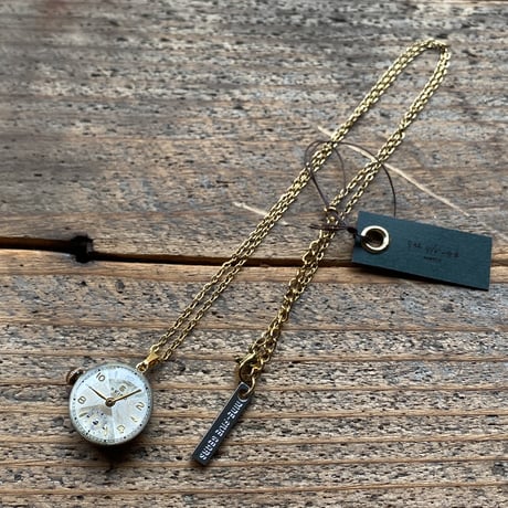 antique dial&movement necklace K18GP【K0867】