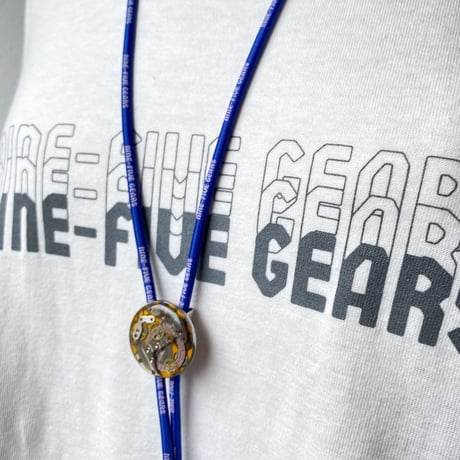 【K0639】 CLOPOA "NINE-FIVE GEARS" looptie necklace blue