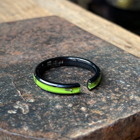CLOPOA BLACK large 2way earcuff&rings light green #22【K0866】