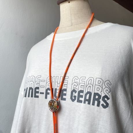 【K0638】 CLOPOA "NINE-FIVE GEARS" looptie necklace orange