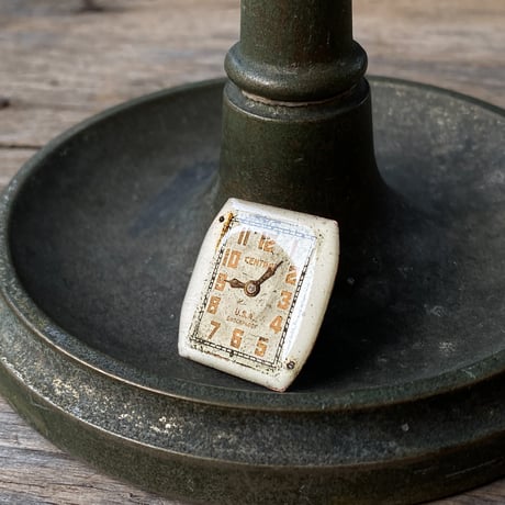 antique dial brooch "CENTRAL U.S.A"【K0929】
