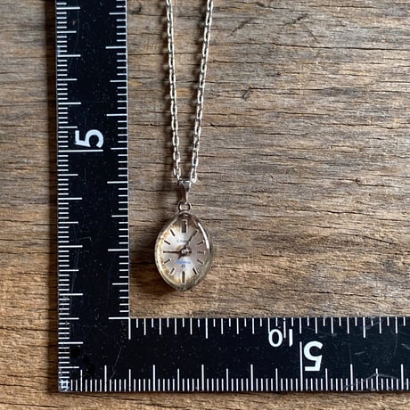 antique teardrop dial necklace【K0775】