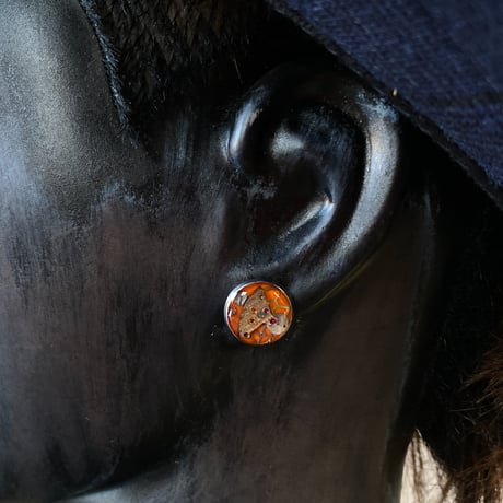 CLOPOA standard pierced earrings orange【K0722】