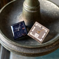 【企画展作品】antique dial square rhombus pierced earrings【something special/S0022】