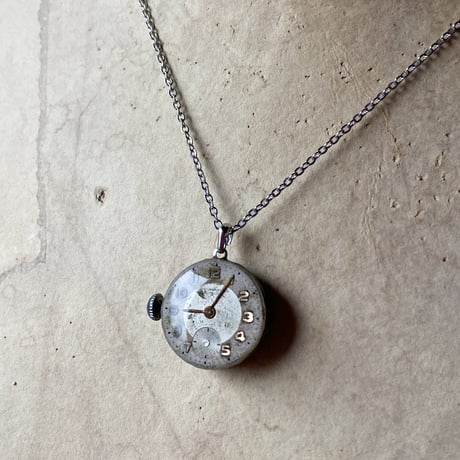 antique dial&movement necklace【K0782】