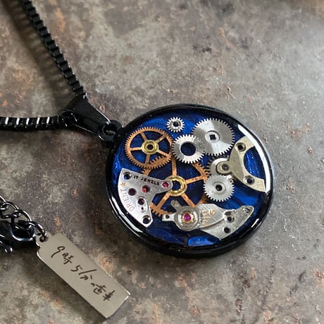 CLOPOA BLACK standard necklace indigo【K0585】