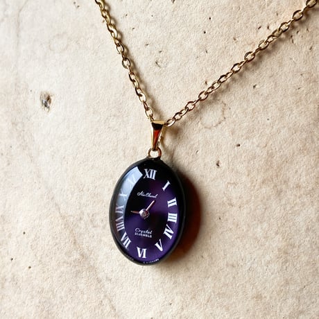 【企画展作品】antique oval dial necklace "ORIENT" K18GP【something special/S0005】