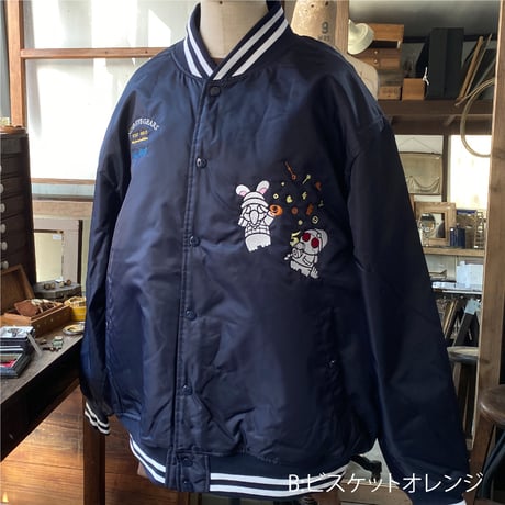 【先行販売】スタジアムジャケット「STAY GOLD」 ネイビー×ホワイト 2種【企画展「STAY GOLD」アパレル】
