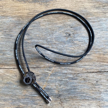 【K0640】 CLOPOA "NINE-FIVE GEARS" looptie necklace black