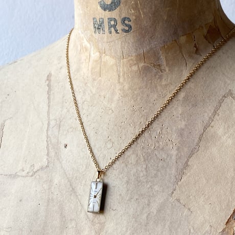 【K0697】 antique dial necklace K18GP
