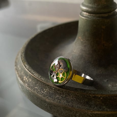 【K0619】 CLOPOA drops ring light green 17号