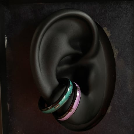 CLOPOA BLACK standard 2way earcuff&rings 2本セット【K0760】
