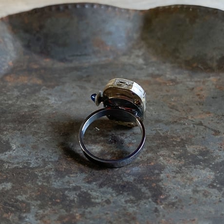 antique movement ring #14(sapphire crown)/ボックス付【K0712】
