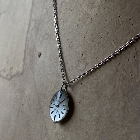 antique teardrop dial necklace【K0590】