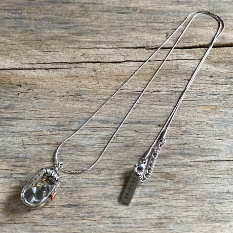 antique movement necklace“USA ELGIN”【K0741】