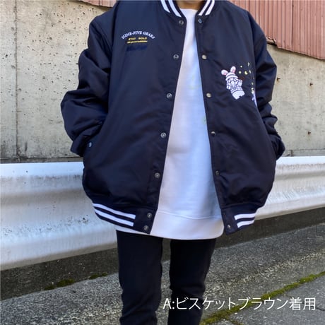 【先行販売】スタジアムジャケット「STAY GOLD」 ネイビー×ホワイト 2種【企画展「STAY GOLD」アパレル】