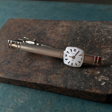 antique square dial tiepin "HAMILTON"【K0874】