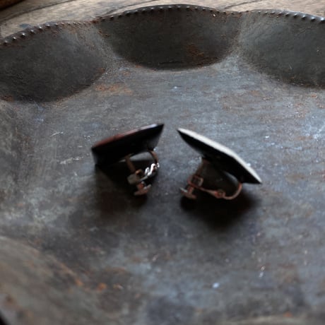antique dial square rhombus earrings 【K0810】