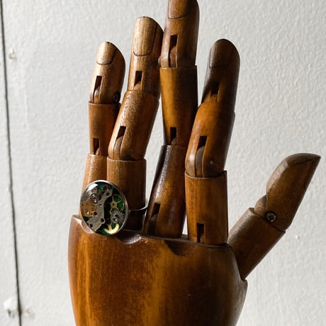 【K0635】 CLOPOA drops ring large green 17号