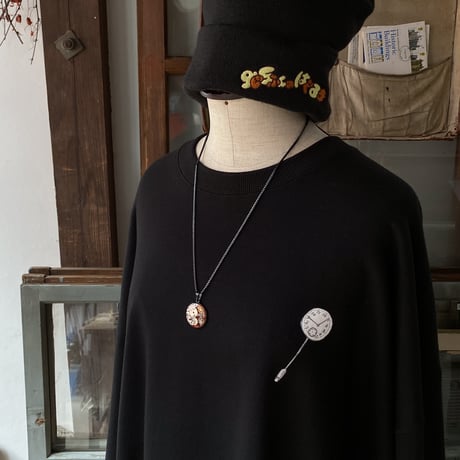 CLOPOA BLACK standard necklace blood orange【K0901】