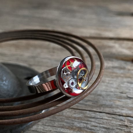 【K0681】CLOPOA standard drops ring red #14
