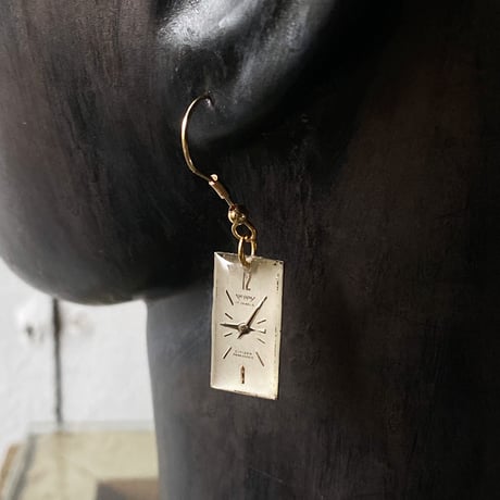 antique dial hook pierced earrings【K0565】