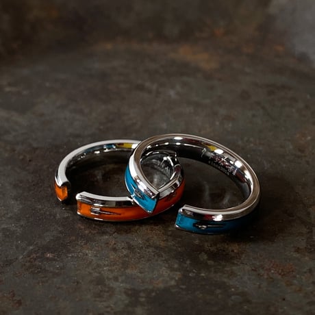 CLOPOA 2way earcuff&ring 2本セット orange×skyblue【K0604】